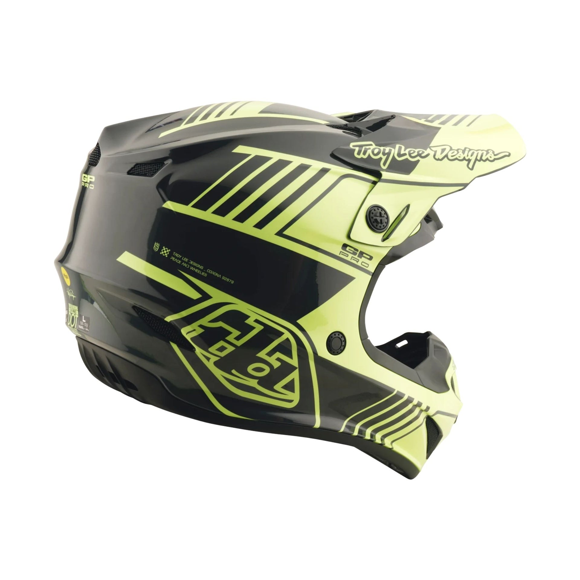Youth Gp Pro Helmet; Segment Glo Yellow